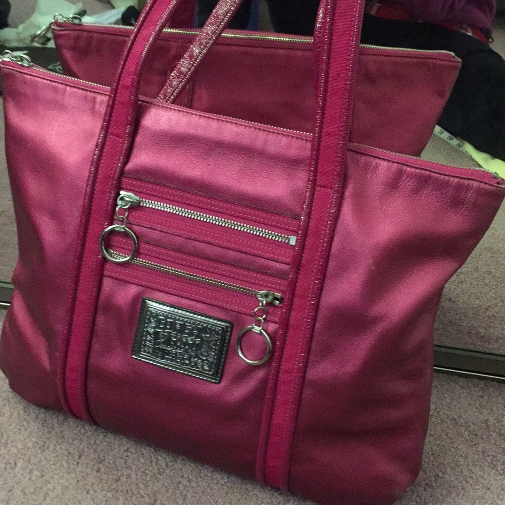 Coach leather tote - Picture 1 of 6